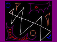 Blacklight abstract digital artwork by meenal