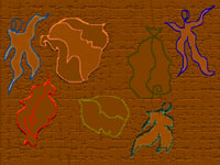 Leafmen abstract digital artwork by meenal