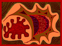 Starfish abstract digital artwork by meenal