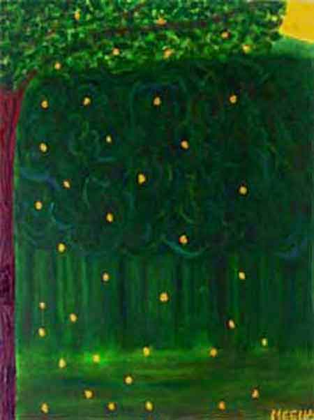 leaves falling in autumn_acrylics on canvas painting by meenal