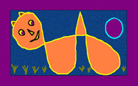 Cat abstract digital artwork by meenal