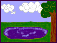Lake abstract digital artwork by meenal