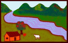 Lone Cow_expressive digital child art by meenal