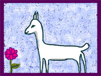 Snow Lamb abstract digital artwork by meenal