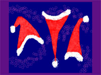 Christmas Caps abstract digital artwork by meenal