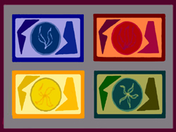 Four Tiles 1 digital decorative art by meenal