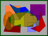 Ovals Squares digital decorative art by meenal