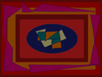 Rectangles Ovals digital decorative art by meenal