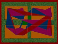 Rectangles Triangles digital decorative art by meenal