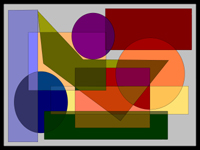 Squares Circles digital decorative art by meenal