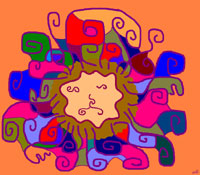 Leo 1 digital decorative art by meenal