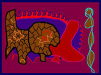 Beauty and Beast_figurative_abstract digital art by meenal