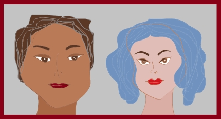 A-couple_figurative-abstract women series digital art by meenal