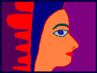 egyptian_figurative-abstract women series digital art by meenal