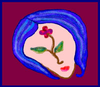 flowerwoman_figurative-abstract women series digital art by meenal