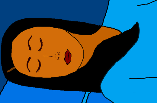sleeping_figurative-abstract women series digital art by meenal