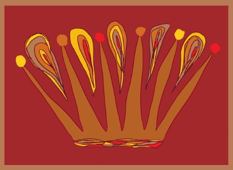 Crown digital art by contemporary Indian artist meenal