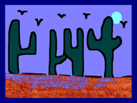 night_desert digital art by contemporary Indian artist meenal